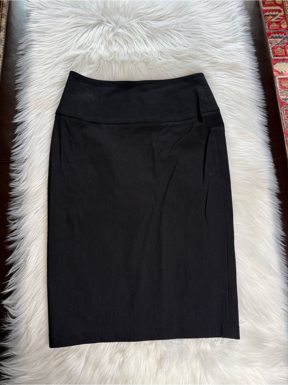 Meg Black Pencil Midi Skirt